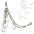 16g Cartilage Chain & Star Dangles Cartilage  