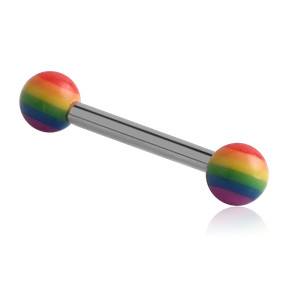 Rainbow Cartilage Barbell Cartilage 16g - 5/16