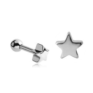 Star Stainless Cartilage Barbell Cartilage 16g - 1/4