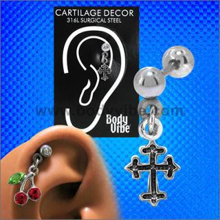 18g Cross Cartilage Dangle Cartilage  