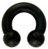 8g Black Circular Barbell (internal) Circular Barbells 8g - 1/2" diameter (13mm) - 6mm balls Black