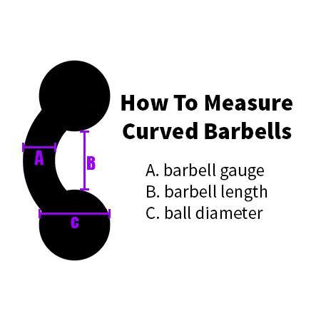1g Titanium Curved Barbell (internal) Curved Barbells  