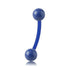 16g Enamel Bioflex Curved Barbell Curved Barbells 16g - 5/16" long (8mm) Blue
