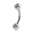 14g Stainless Curved Barbell by Body Circle Designs Curved Barbells 14g - 7/16" long - 5/32" balls Stainless Steel