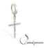 CZ Cross Drop by TummyToys Belly Ring 14g - 3/8" wearable length Sterling Silver