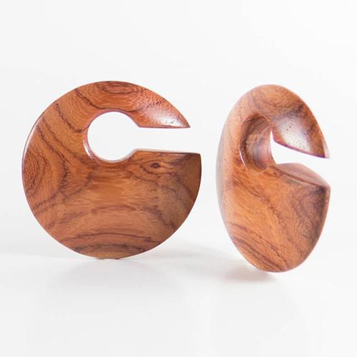 Bloodwood Discus Weights by Siam Organics Ear Weights Small - 1/2 inch (12mm) Bloodwood