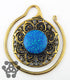 Blue Opal Mandala Hoops by Oracle Body Jewelry Ear Weights  