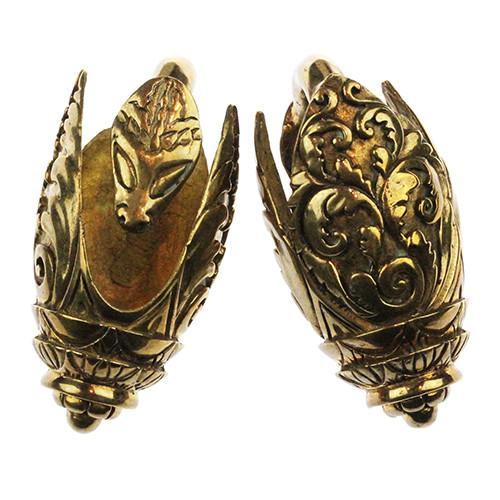 Feather Khmer Weights by Evolve Jewelry Ear Weights 7/16 inch (11mm) Yellow Brass