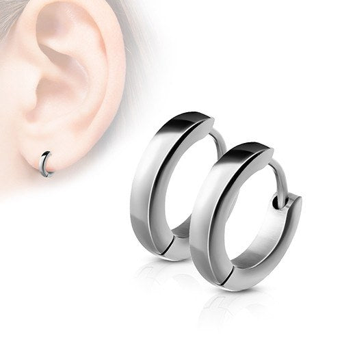 Small Stainless Hinged Hoop Earrings Earrings 20 gauge Stainless Steel
