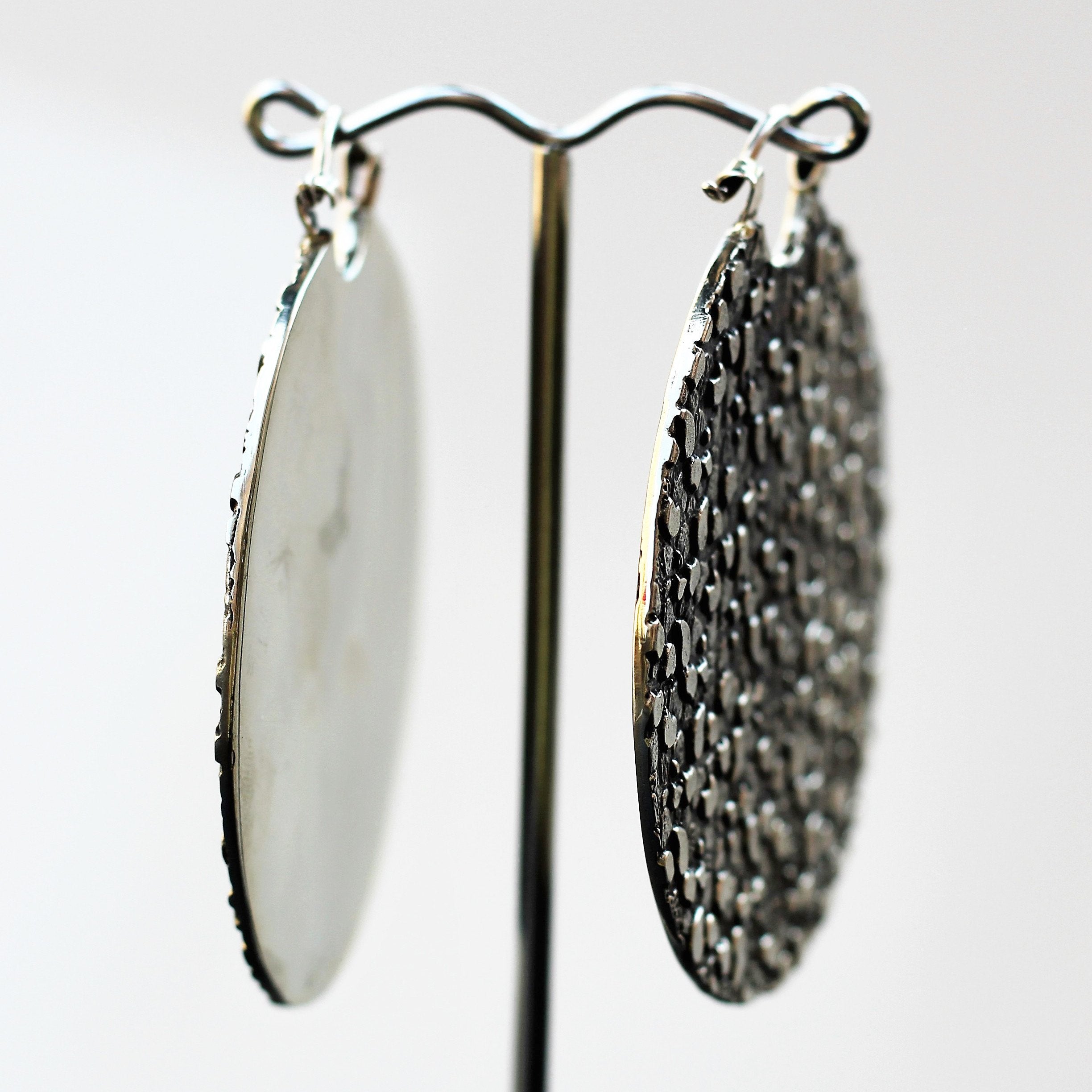 White Brass Ruler Earrings by Oracle Body Jewelry Earrings  