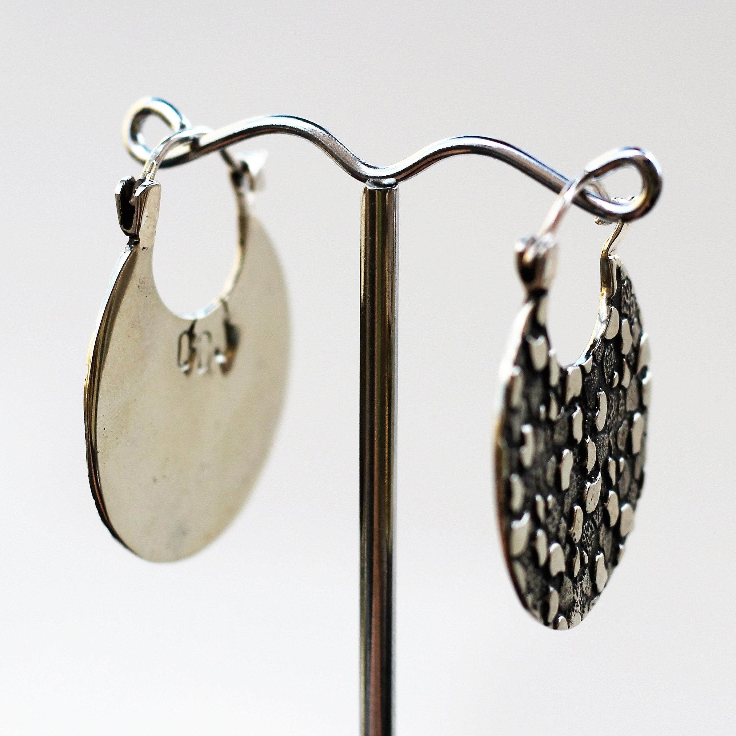 White Brass Ruler Lyte Earrings by Oracle Body Jewelry Earrings  