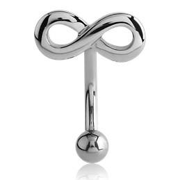 Infinity Stainless Eyebrow Barbell Eyebrow 16g - 5/16" long (8mm) Stainless Steel
