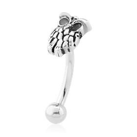 Owl Stainless Eyebrow Barbell Eyebrow 16g - 5/16" long (8mm) Stainless Steel