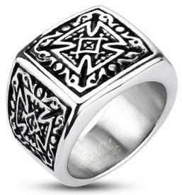 Stainless Tribal Celtic Cross Ring Finger Rings  