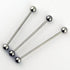 10g Stainless Industrial Barbell Industrials 10g - 1-1/8" long (28mm) - 6mm balls Stainless Steel