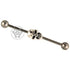 14g Angry Skull Industrial Barbell Industrials 14g - 1-3/8" long (35mm) Stainless Steel