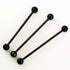 14g Black Industrial Barbell Industrials 14g - 1-1/4" long (32mm) - 5mm balls Black