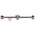 14g Fleur-de-lis Industrial Barbell Industrials 14g - 1-1/2" long (38mm) Stainless Steel