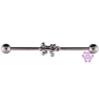 14g Lizard Industrial Barbell Industrials 14g - 1-1/2" long (38mm) Stainless Steel