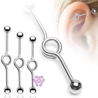 14g Looped Stainless Industrial Barbell Industrials 14g - 1-1/4