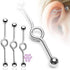 14g Looped Stainless Industrial Barbell Industrials 14g - 1-1/4" long (32mm) Stainless Steel