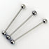 16g Stainless Industrial Barbell Industrials 16g - 1-1/8" long (28mm) - 4mm balls Stainless Steel
