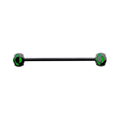 14g Green Lantern Industrial Barbell Industrials 14 gauge - 1-3/8" long Blackline