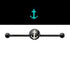 14g Glow-in-the-Dark Anchor Industrial Barbell Industrials 14g - 1-3/8" long (35mm) Blackline