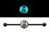 14g Glow-in-the-Dark Owl Industrial Barbell Industrials 14g - 1-3/8" long (35mm) Blackline