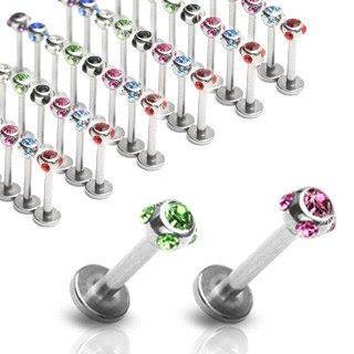 14g Tiffany CZ Stainless Labret Labrets 14g - 5/16