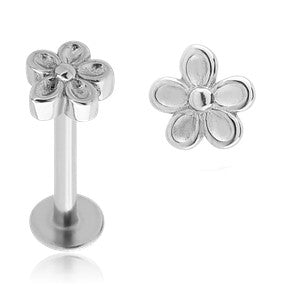 16g Daisy Stainless Labret Labrets 16g - 5/16" long (8mm) Stainless Steel
