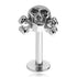 16g Skull & Crossbones Stainless Labret Labrets 16g - 5/16" long (8mm) Stainless Steel