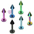 16g PVD Coated Labret Spike Labrets 16g - 5/16" long - 3x3mm cone Blue