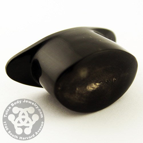 Horn Oval Labret by Diablo Organics Labrets 7/8 inch (22mm) Black Horn