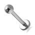 12g Stainless Labret Labrets 12g - 1/4" long (6mm) - 4mm ball Stainless Steel