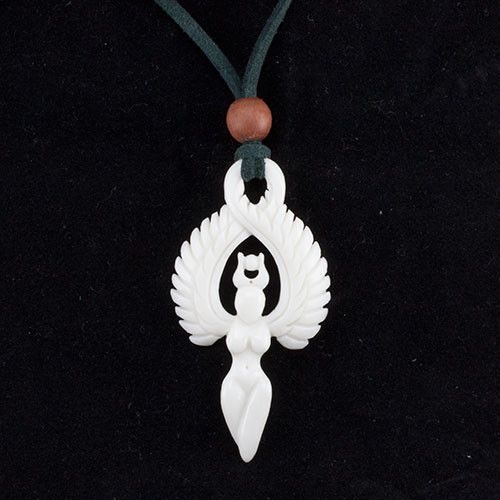 Winged Goddess Necklace by Urban Star Organics Necklaces  