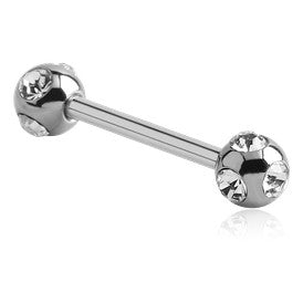 Multi-CZ Stainless Nipple Barbells Nipple Barbells 14g - 5/8