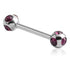 Multi-CZ Stainless Nipple Barbells Nipple Barbells  