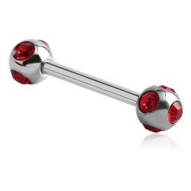 Multi-CZ Stainless Nipple Barbells Nipple Barbells  