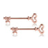 Skeleton Key Rose Gold Nipple Barbells Nipple Barbells 14g - 15/32" long (12mm) Rose Gold