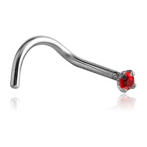 Prong CZ Stainless Nostril Screw Nose  