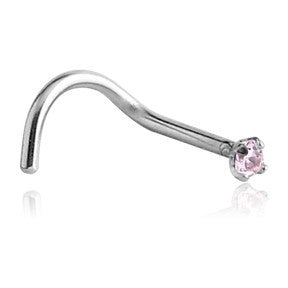 Prong CZ Stainless Nostril Screw Nose  