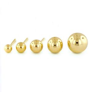 Threadless 14k Gold Ball End by NeoMetal Replacement Parts 1.5mm Ball - 25g threadless pin Yellow 14k Gold