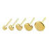 Threadless 14k Gold Disk End by NeoMetal Replacement Parts 1.5mm Disk - 25g threadless pin Yellow 14k Gold