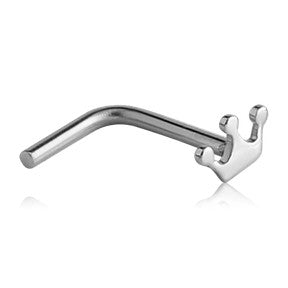 Crown Stainless L-Bend Nose Stud Nose  