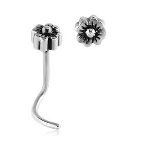 Flower Stainless Nostril Screw Nose 20g - 1/4