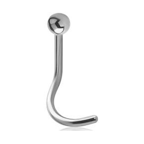 Ball Stainless Nostril Screw Nose 20g - 1/4" wearable (6.5mm) - 2.35mm ball Stainless Steel