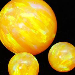 Replacement Synthetic Opal Bead Replacement Parts 4mm diameter Yellow Opal