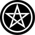 14g Black Captive Logo Bead Ring Captive Bead Rings 14g - 15/32" diameter (12mm) Pentagram