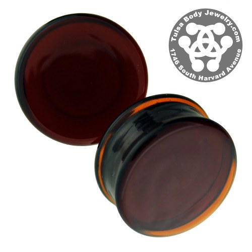 Amber Solid Color Plugs by Glasswear Studios Plugs  